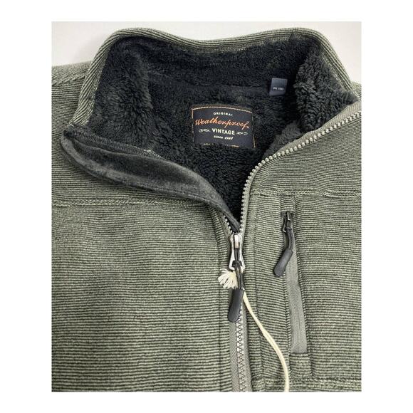 Weatherproof Mens Faux Fur-Lined Zip Jacket Sz Large Dusty Olive NWT - Picture 4 of 7